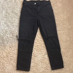 American Eagle Outfitters Black Ripped straight Jeans